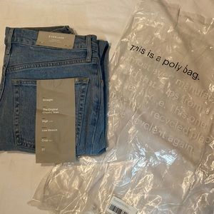 NWT Everlane Straight Original Cheeky Jean, sz 27 crop
